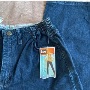 Dead stock vintage elastic waistband pull on jeans